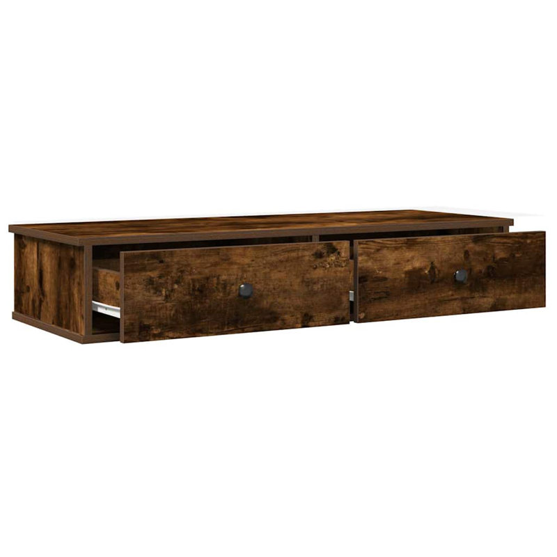 112-9 Wall Mounted Shelf, Smoked oak