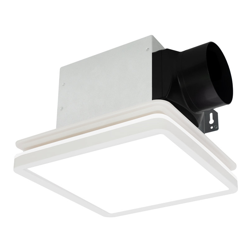 80 CFM Bathroom Fan with LED Light, White