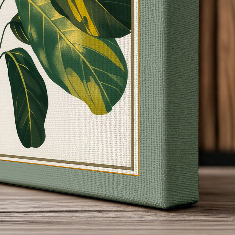 Variegated Specimen Botanical - Wrapped Canvas, 36x24 - 91.4 x 61.0 cm, Sage Border
