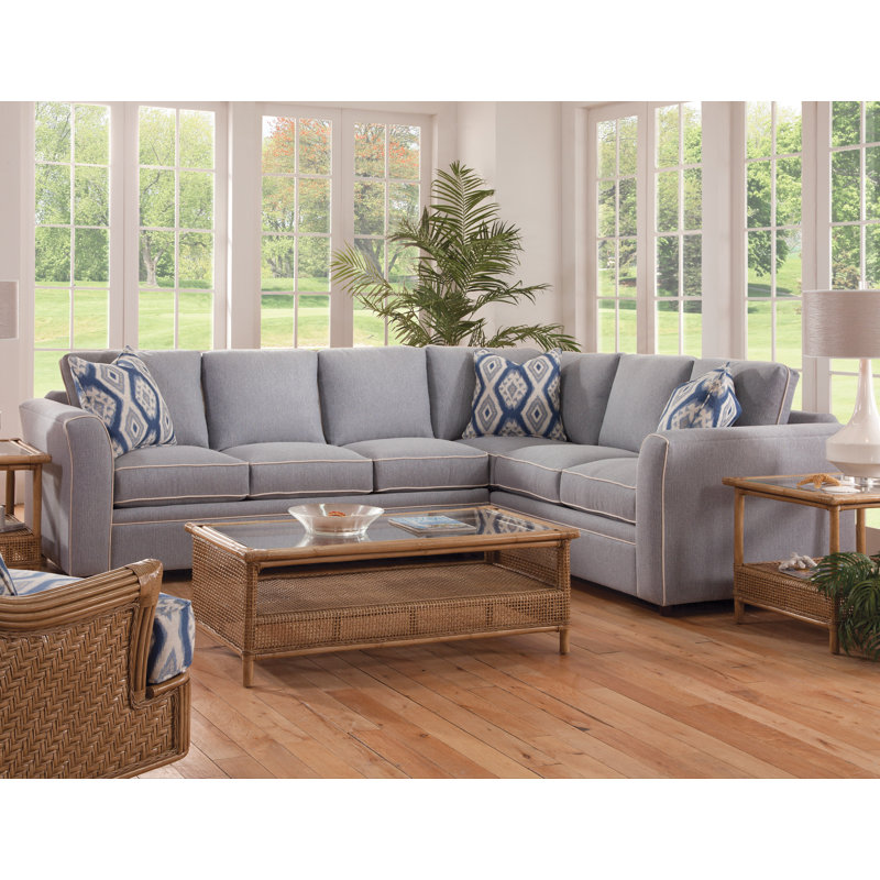 Northfield 2 - Piece Sectional, Right Hand Facing, Green and Blue Stripe; 0252-54