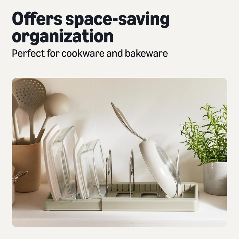 Cookware and Bakeware Organizer, Stainless Steel, Expandable