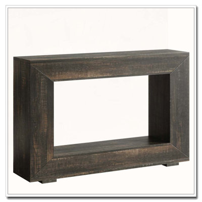 Farmhouse Industrial Console Table with Storage for Entryway