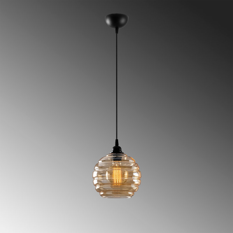 Élégant lustre scandinave, structure en métal, finition dorée et noire, 7,9 po x 7,9 po x 45,7 po | Hauteur réglable, douille E27 (40 W maximum) | Parfait pour les décors nostalgiques du Sud-Ouest et les espaces modernes, classé IP20