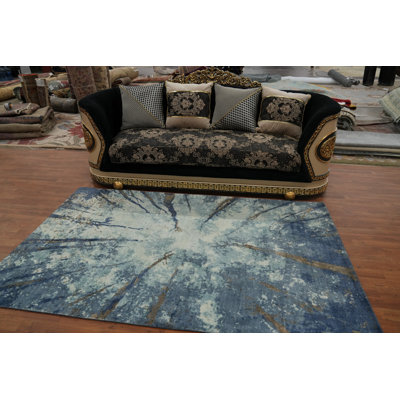 Nature Print Abstract Modern Area Rug 5x8