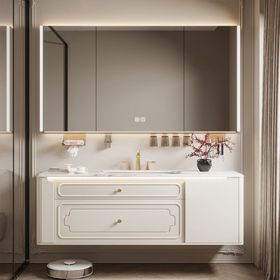 French light luxury style bathroom cabinet.