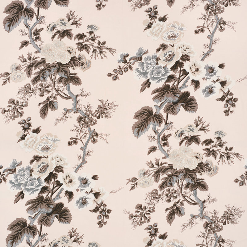 Pyne Hollyhock Fabric, Blush