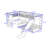 L-Shaped Metal Triple Bunk Bed With Slide, Desk And Storage-261207356