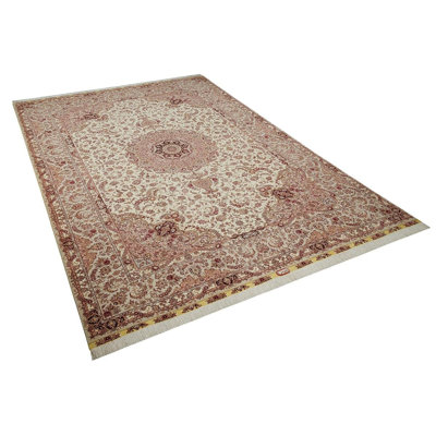Hand-Knotted Wool Afghan Brown Beige Floral Oriental Vintage Area Rug