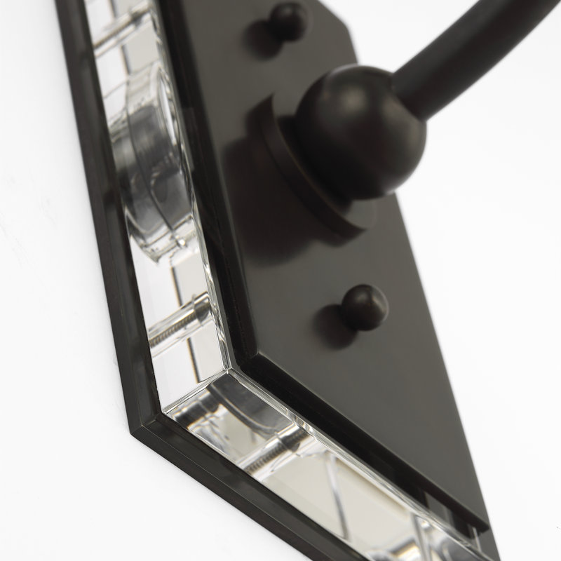 Thomas O'Brien Hulton 17" Cordless Single Sconce with Glass Shade, Bronze