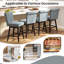 Chaises de bar 27 po avec pieds en bois d'hévéa-227147512-227147514