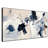Extra Large Wall Art Fabric Print - Bold Black Blue Abstract Expressionist Style Artwork Decor for Living Room or Bedroom - "Frame Assembly Required (Unfinished Frame)"-1095981081