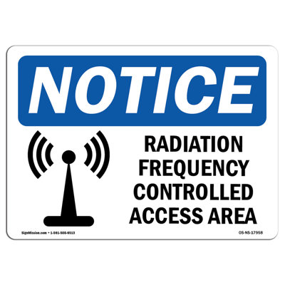 Signe de zone d'accès radiofréquence contrôlée