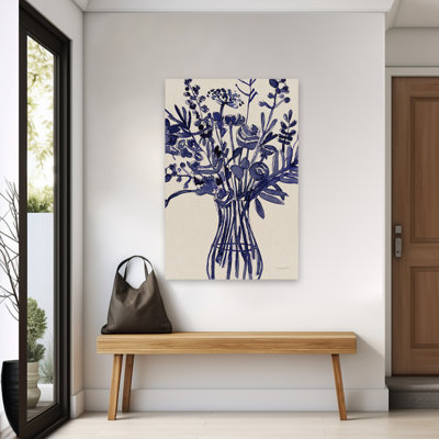 «Beautiful Bouquet II - Beige Blue Bouquets», art floral