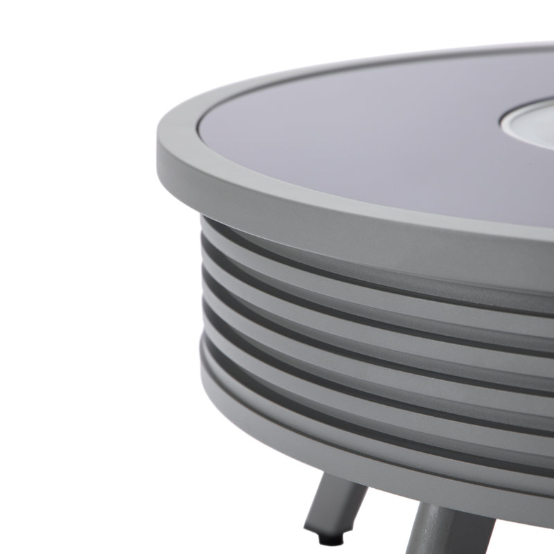 Table de foyer d'extérieur au propane avec couvercle H 20 po x l 29 po