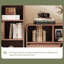 Vitrines en bois manufacturé et brun noisette-121375250