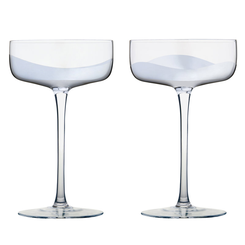 Vague 8,5 oz Ensemble coupe champagne, Argent