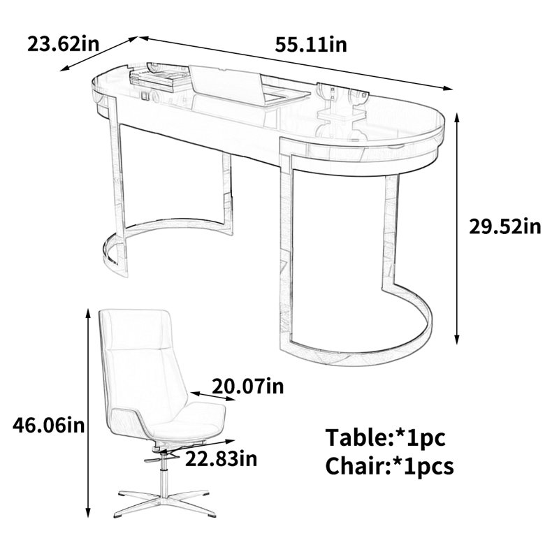 Bureau élégant et esthétique