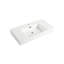 Lavabo de salle de bain en résine 36 po, couleur blanc brillant, profondeur 35,46 po x largeur 17,75 po, hauteur 463,3 po, et lavabo pour salle de bain, finition, très large et profond, teinté gratté