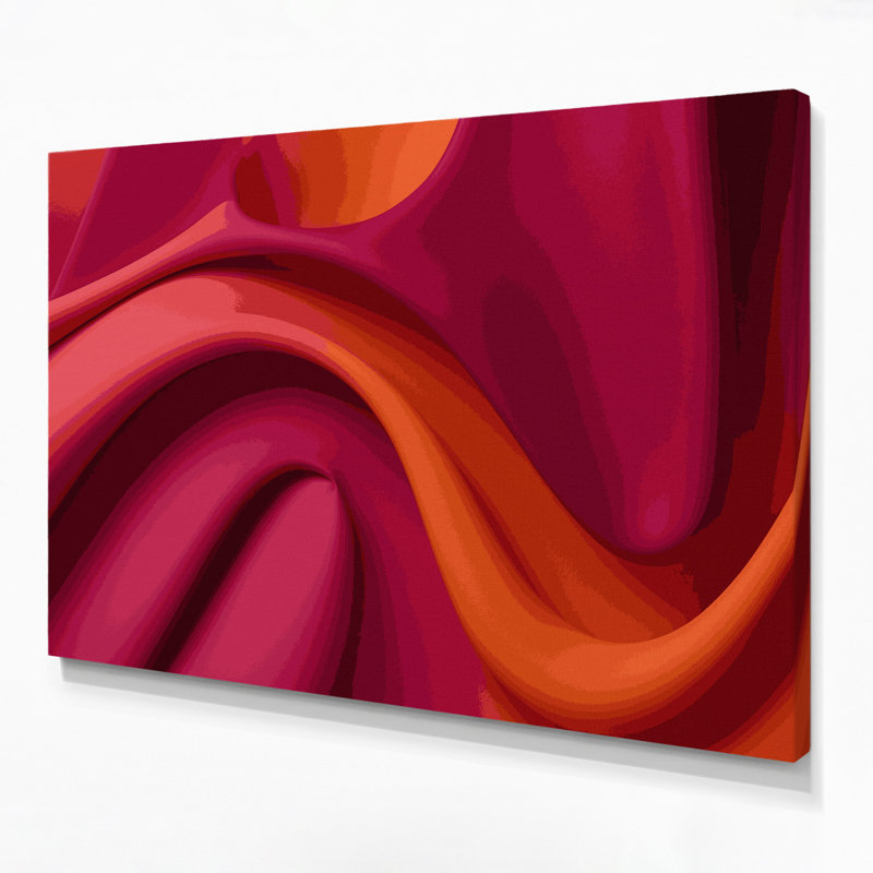 Gradient Abstract 4 Red Canvas Wall Art, 12" H x 18" W