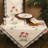 Embroidered Flowers Table Runner-Beige