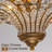 4-Light Antique Bronze Handcrafted Crystal Drum Semi-Flush Mount