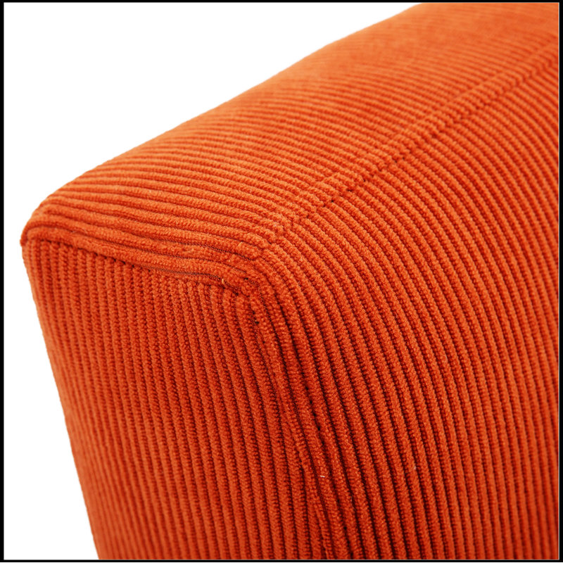 Lopardo Waiting Room Chair with Metal Frame, 100% Polyester Orange