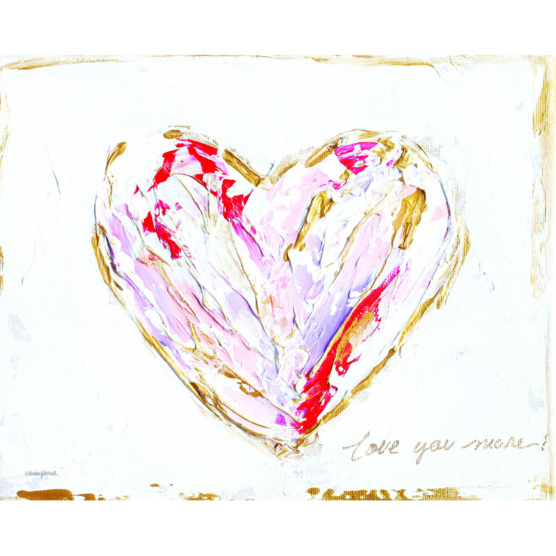 «Love You More Heart I» par Mackenzie Kissell - impression sur toile tendue, H 36 po x l 48 po