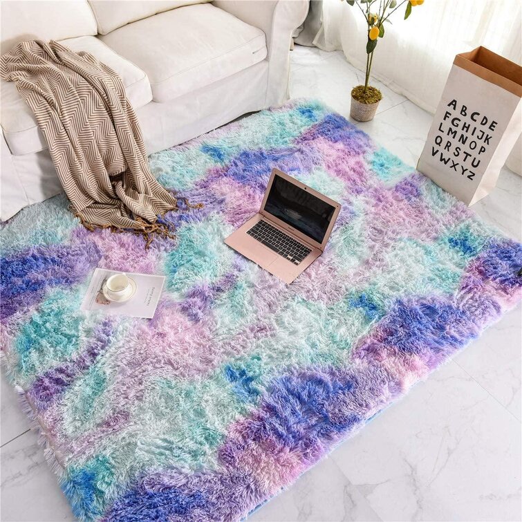 Orren Ellis Soft Shaggy Area Rug For Bedroom Sofa Living Room Tie