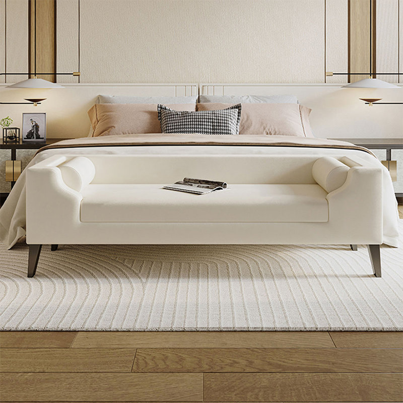 Banc rembourré blanc, Blanc