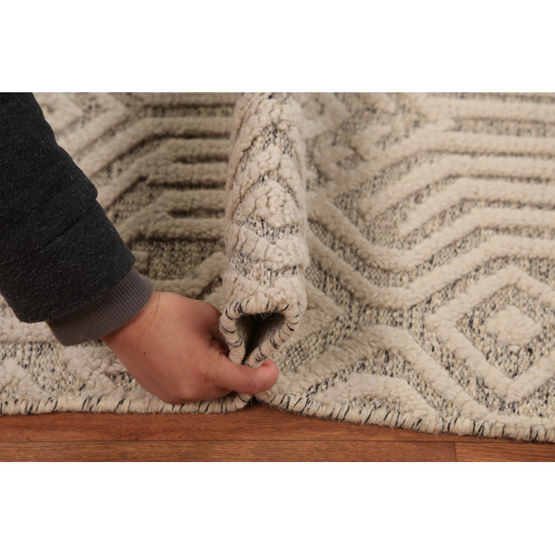 Geometric Wool Moroccan Oriental Accent Rug 2x3