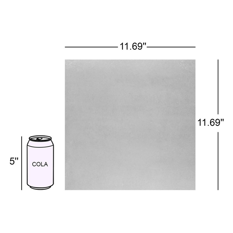 High Street 12'' W x 12'' L Porcelain Concrete Look Singular Tile, Charcoal