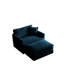Fauteuil respirant avec accoudoirs - Chenille bleue pour fauteuil