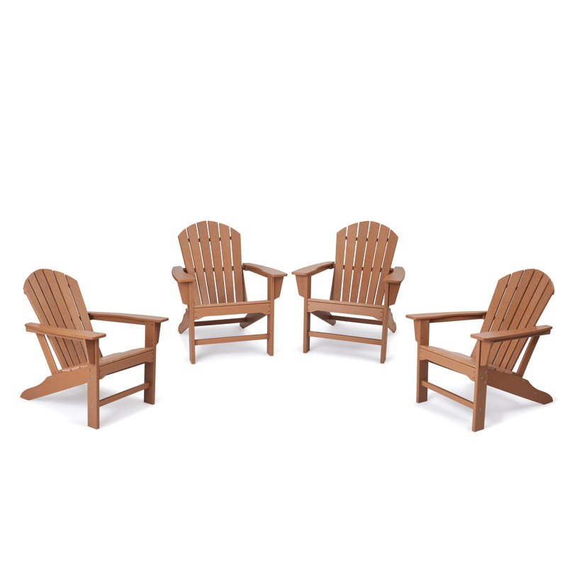 Chaise Adirondack en plastique Chappl, Teck