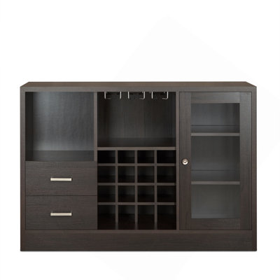 Hazen Espresso Finish Wine Cabinet III