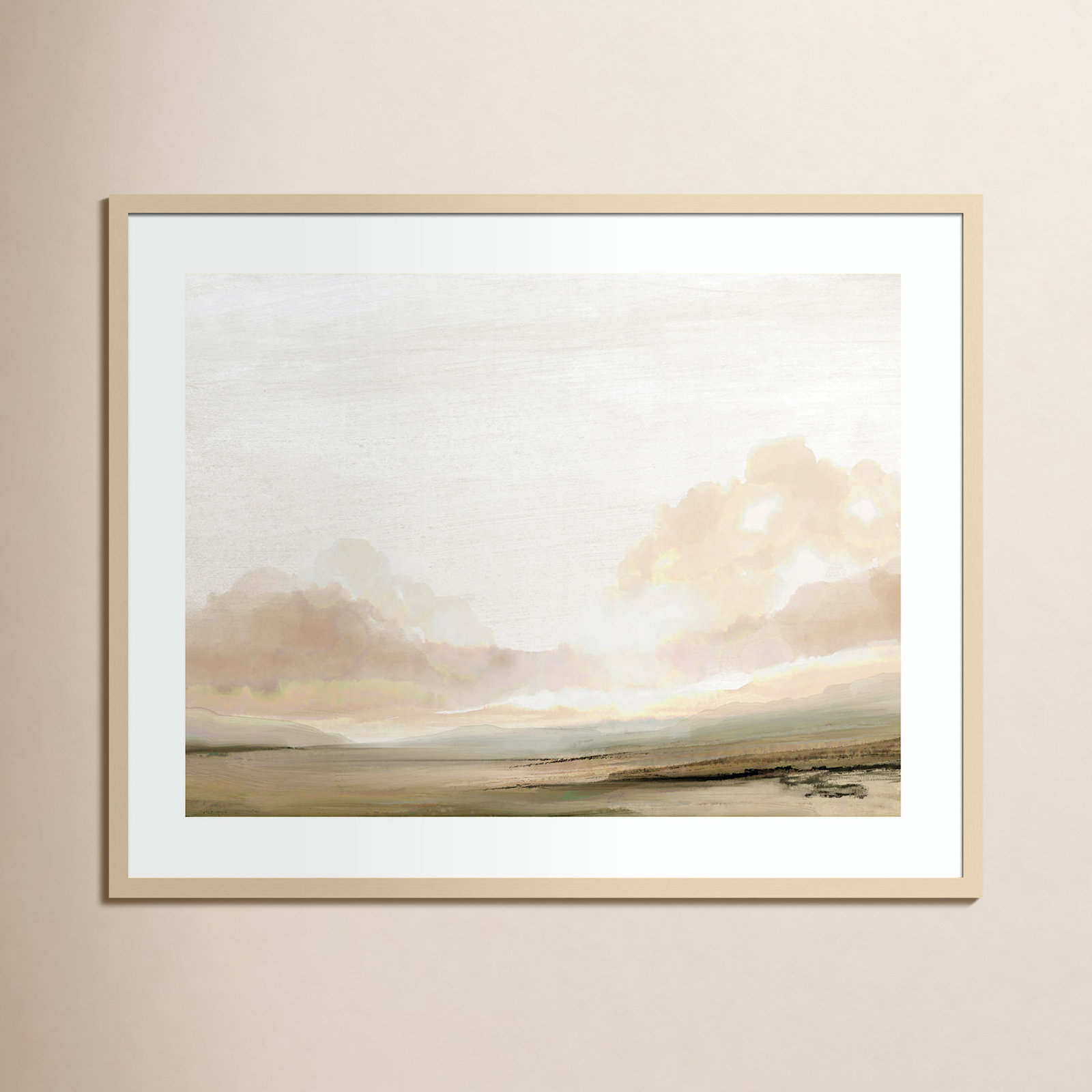 Southern Landscape Print by Dan Hobday, Brown, 33" H x 41" W x 1" D