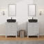24 In. W X 20 In. D X 32 In. H Bath Vanity In Grey With Solid Surface Top In Grey
