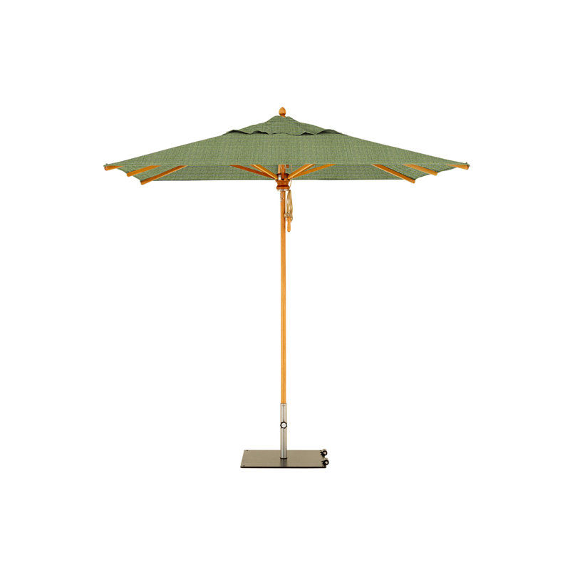 Safari 11.5' Square Umbrella, Square Metal Base with Wheels, 99.6" H x 114.17" W x 114.17" D, Tuscany