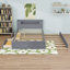 Grande tête de lit en bois avec rangement, tiroirs, lit gigogne simple et lumières DEL-1596882220