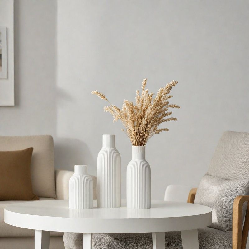Ensemble de 3 vases modernes en céramique