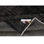 Tapis turc noir moderne pour la chambre à coucher 6x9,8 pi. Tapis vintage en laine fait à la main pour le salon