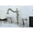 Kingston Brass Heritage Two-Handle 3-Hole Deck Mount Widespread Bathroom Faucet with Pop-Up Drain-32524417