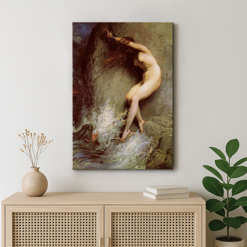 «Andromeda Mythology», œuvre d'art classique dramatique romantique, impression sur toile encadrée, Toile tendue
