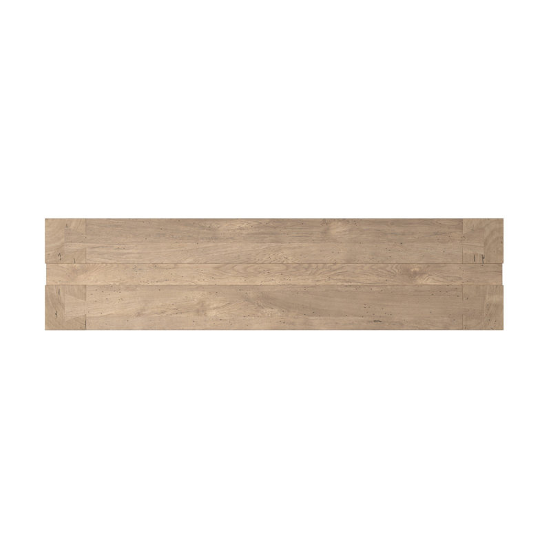 Abaso Console Table, 33" H x 86" W x 20.25" D, Whitewash Rustic Wormwood Oak
