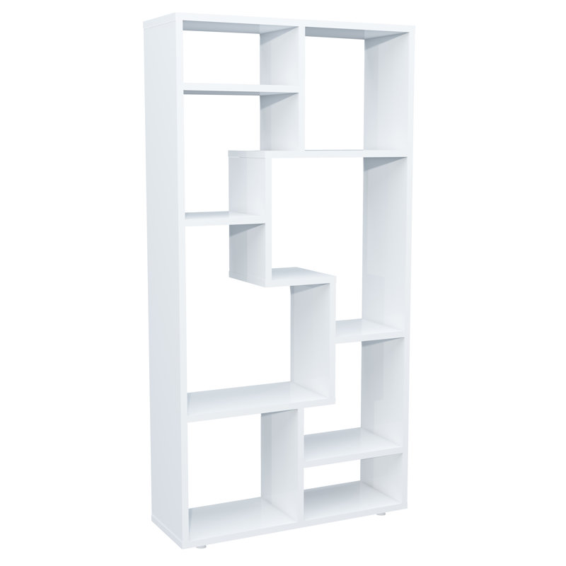 Avanell 116cm H x 58cm W Standard Bookcase, White