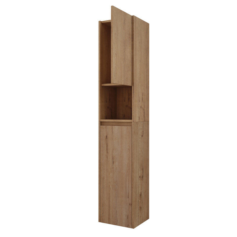 Armoire de salle de bain 12 ", Imitation chêne
