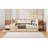 Upholstered Daybed With Drawers, Shelves, Flip Cabinets & Side Table-1339859429