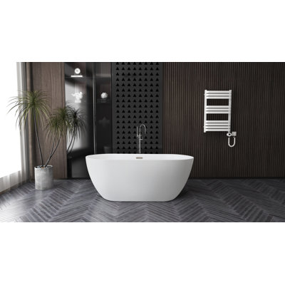 59'' x 29.5'' Freestanding Soaking Acrylic Bathtub