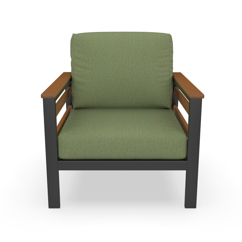 Townsend Patio Chair with Sunbrella® Cushions, Sunbrella Canvas Fern, Brown