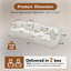 Canapé modulaire courbé 122 po 122 po, canapé modulaire courbé à 4 places Boucle, canapé ergonomique en mousse à haute densité sans os avec 4 coussins décoratifs-133219669