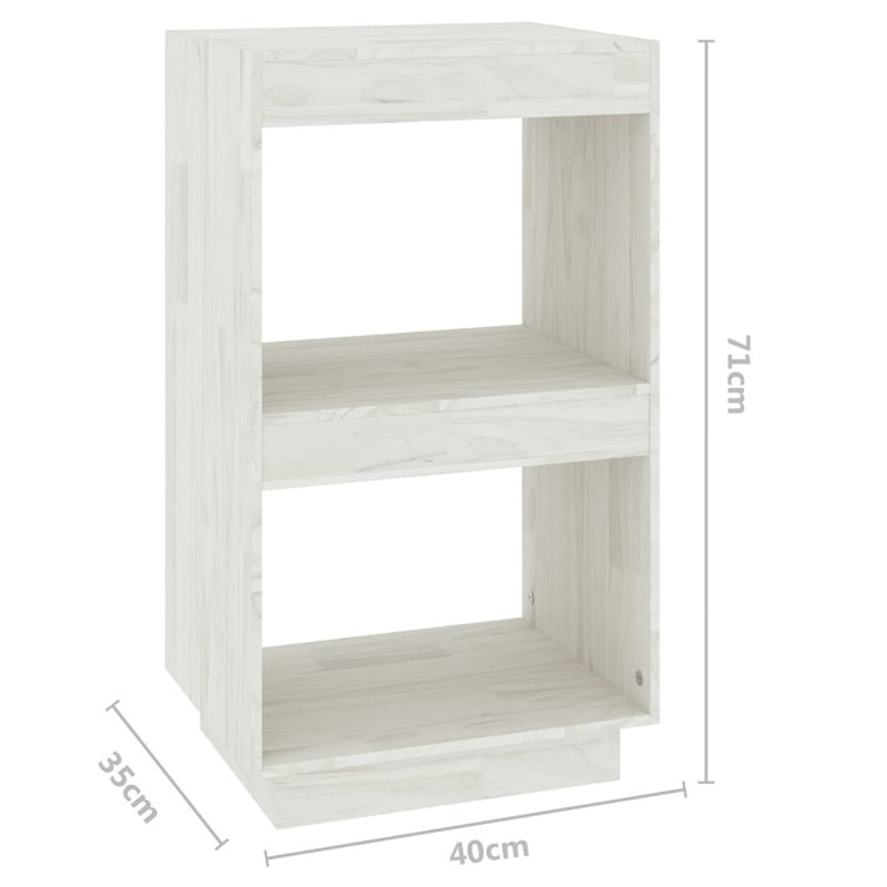 Gersu 71.2 cm H x 60.2 cm W Solid Wood Etagere Bookcase, 71cm H x 40cm W x 35cm D, White